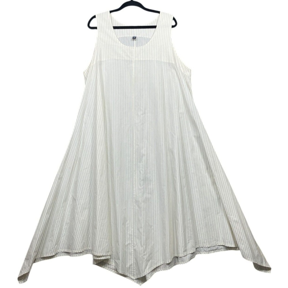 Dress To Kill Dress Womens One Size Ivory Striped Sleeveless Lagenlook Midi Maxi